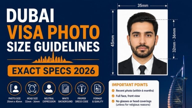 Dubai Visa Photo Size Guidelines – Exact Specs 2026