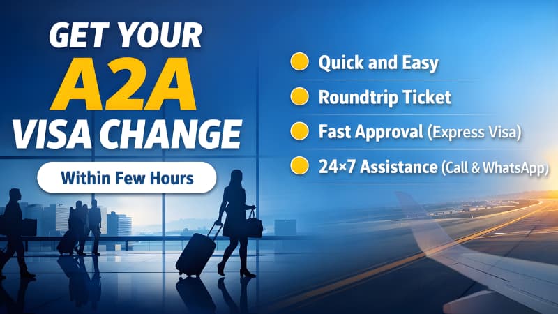 Airport to Airport Visa Change Dubai, UAE - A2A Visa Change