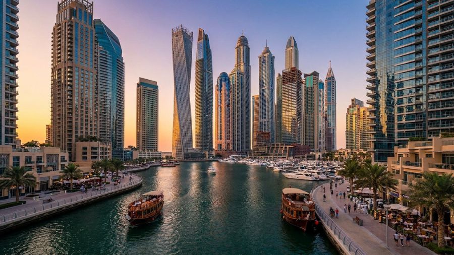 Dubai Marina - modern waterfront area