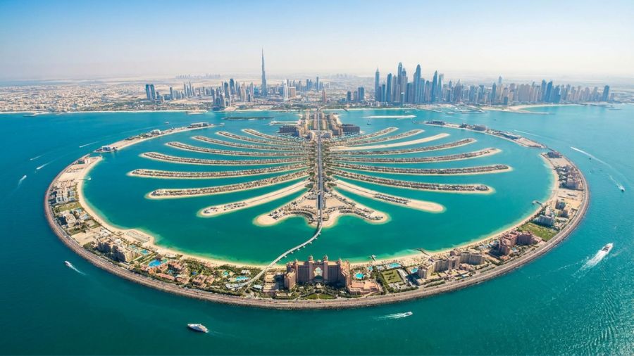 Palm Jumeirah - famous man-made island