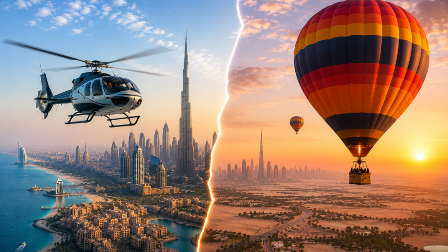 Helicopter Ride vs Hot Air Balloon in Dubai A Brief Comparison